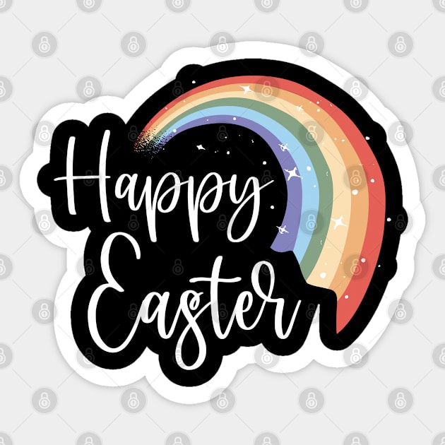 Happy Easter Rainbow For Girls And Women Easter Day Sticker by plainlyfashion